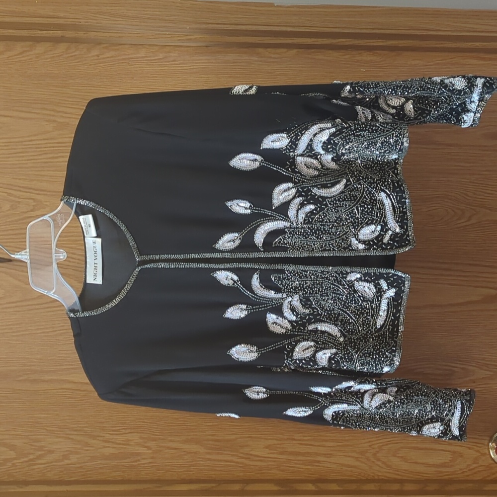 Sequined/beaded dress jacket